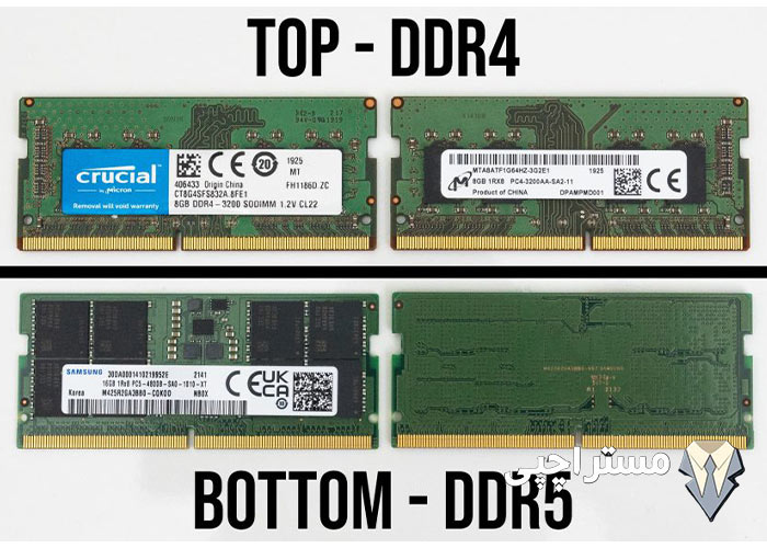 مقایسه ddr4 با ddr5