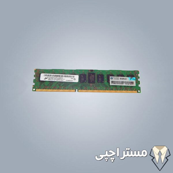 رم سرور HPE 4GB 1x4GB PC3-10600 Registered CAS 9 Dual Rank x 4 DRAM Memory Kit