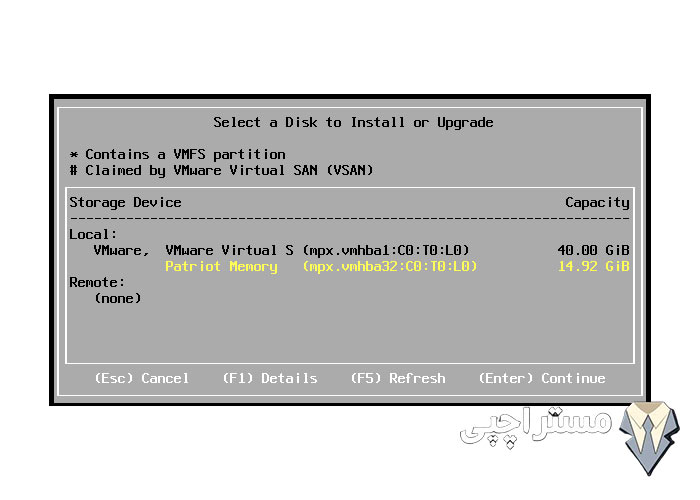 نحوه نصب ESXi روی فلش یا SD Card