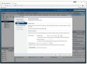 نمایی از پیکر بندی DRS استوریج در VMware vCenter